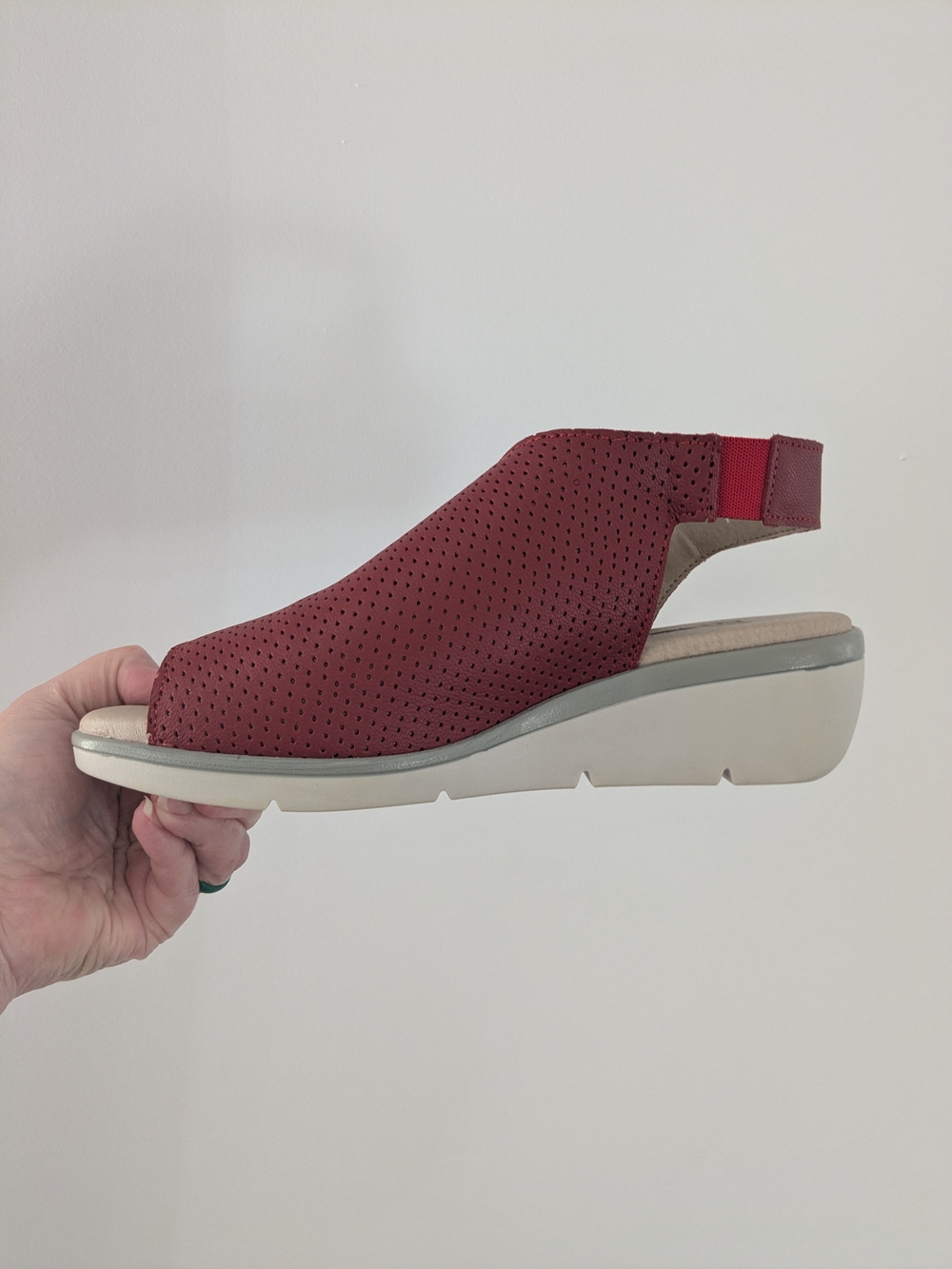 Fly London Red Slingback Wedge Sandal
